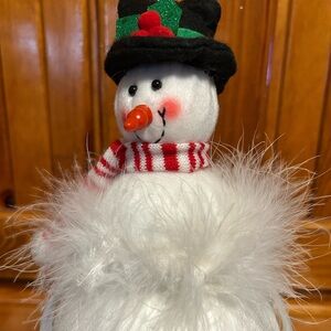 Festive Snowman Plush with Scarf and Hat